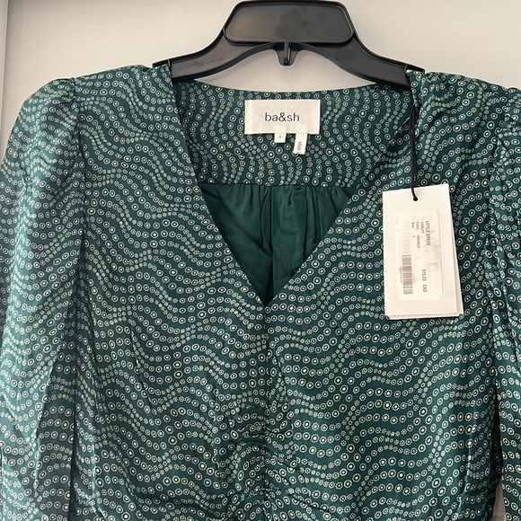 NWT Ba&sh Little Dress Emerald (Small/1) - Picture 3 of 7